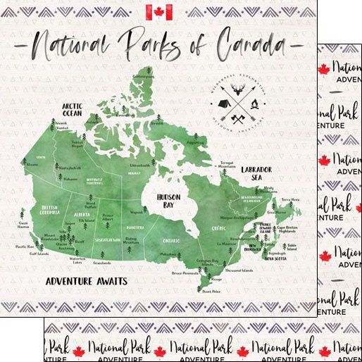 National Parks Of Canada 12 x 12 DS Paper