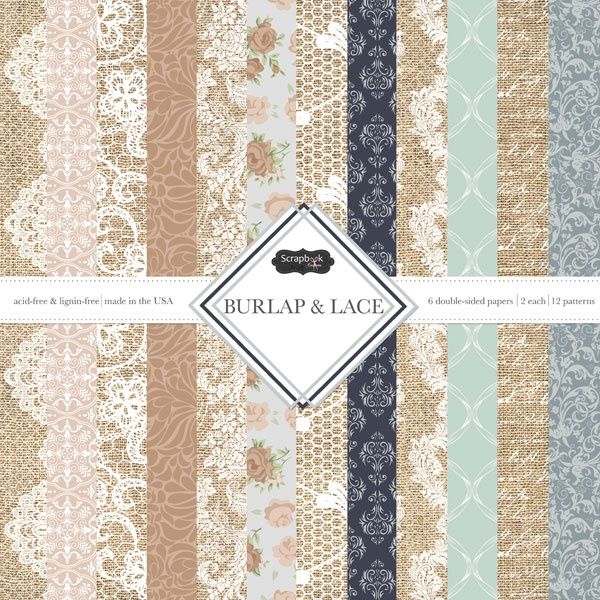 Burlap &amp; Lace 6 x 6 Paper Pack