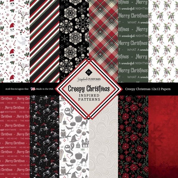 Creepy Christmas 12 x 12 DS Paper Pack