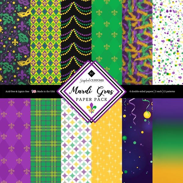 Mardi Gras 12 x 12 DS Paper Pack