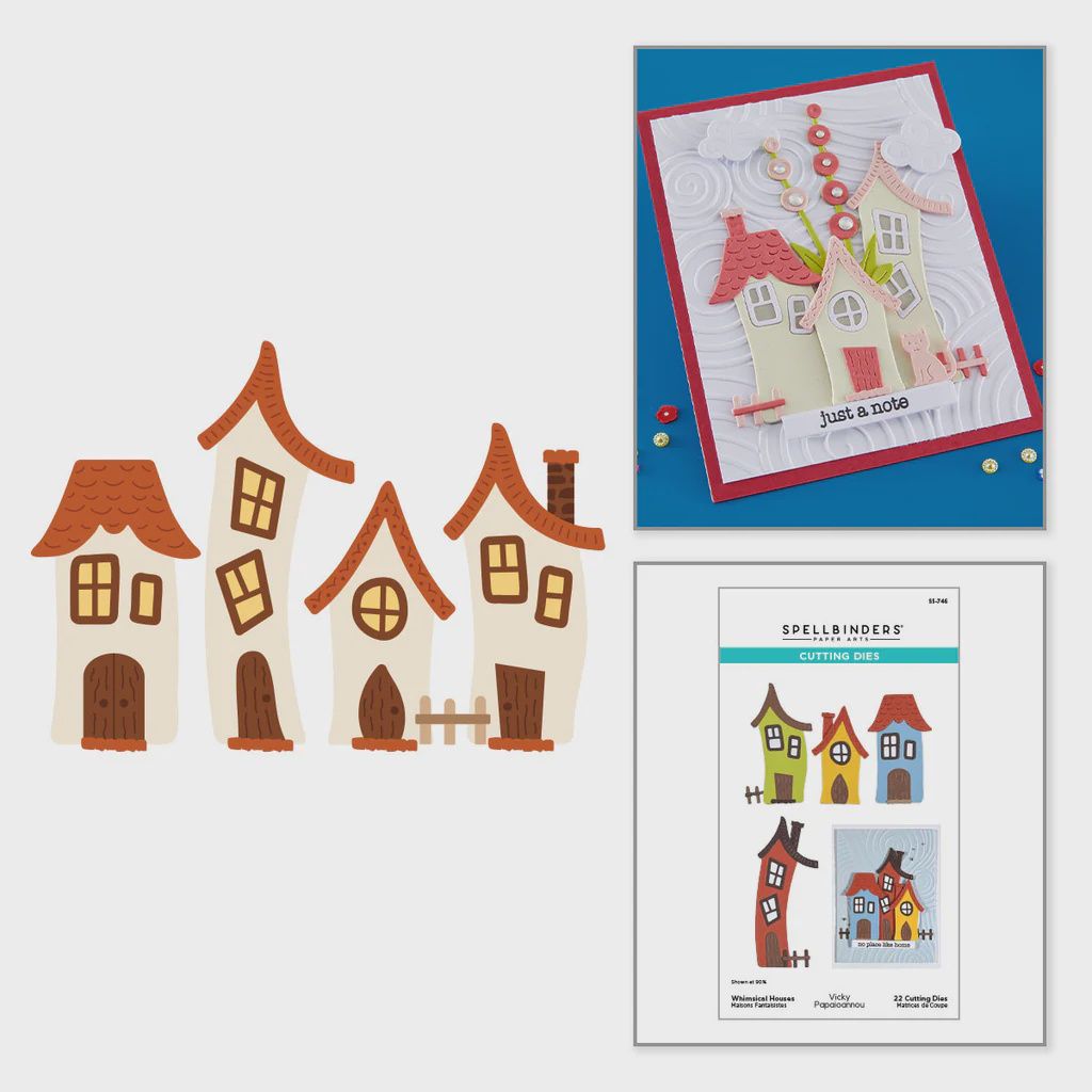 Whimsical Houses Etched Dies by Vicky Papaioannou