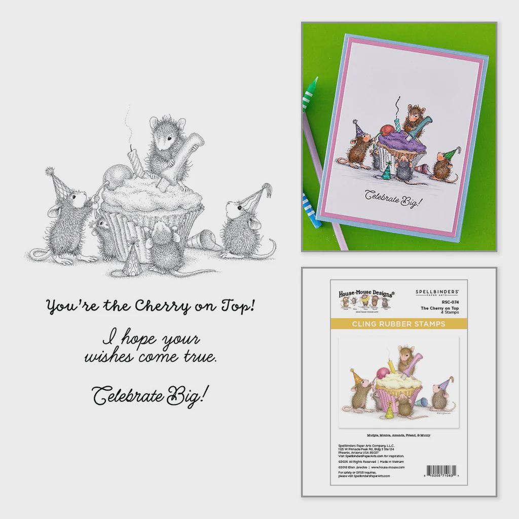 House-Mouse The Cherry on Top Cling Rubber Stamp Set