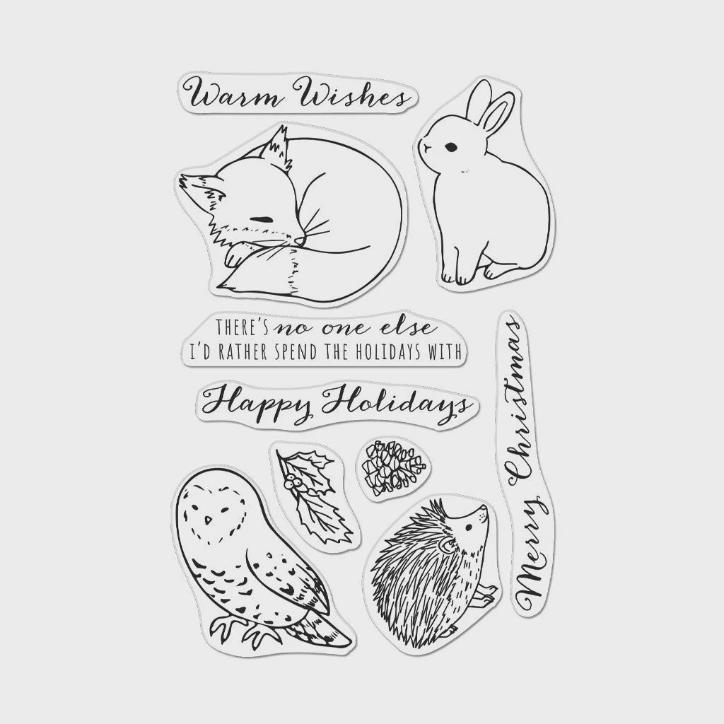 Hero Arts Winter Critters Clear Stamps