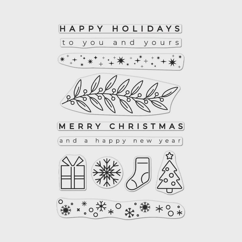 Hero Arts Holiday Borders and Icons Clear Stamps