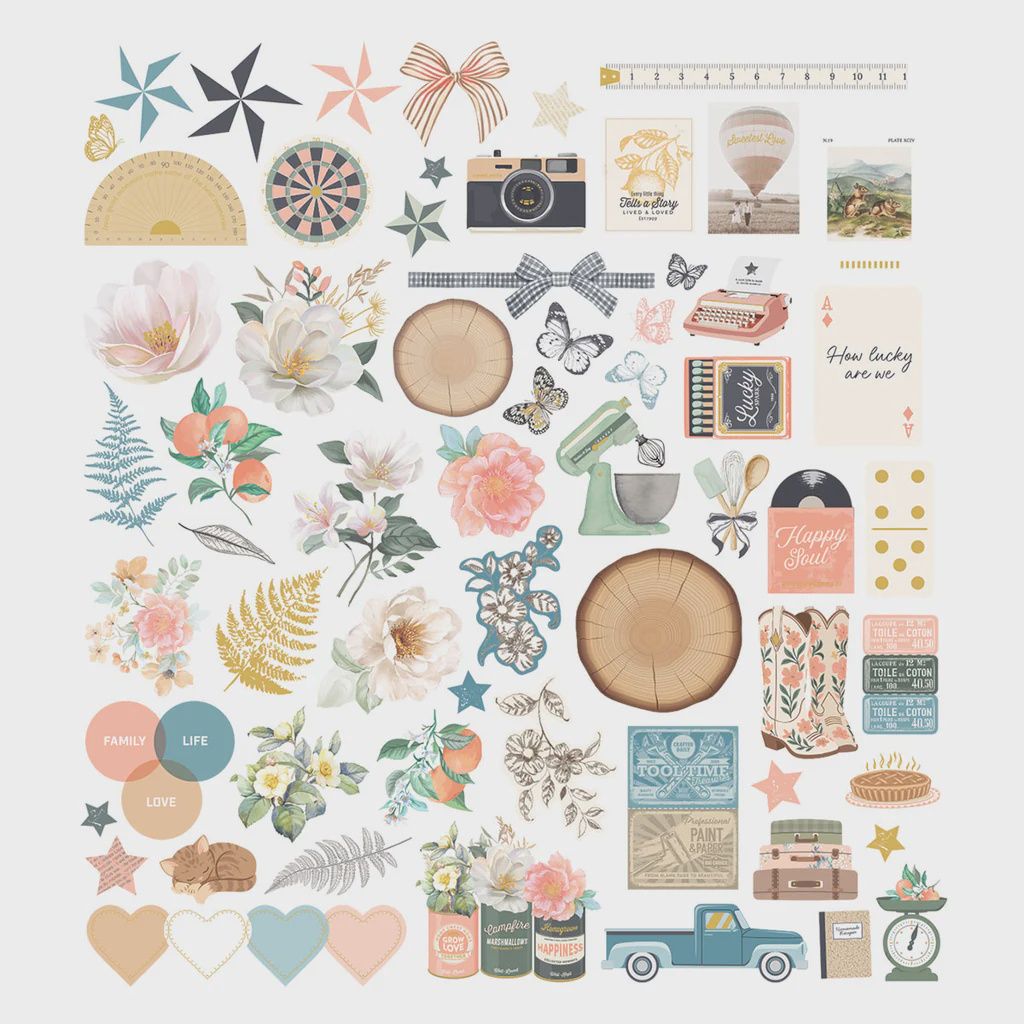 Rosie's Studio Clementine Diecut Cardstock Ephemera