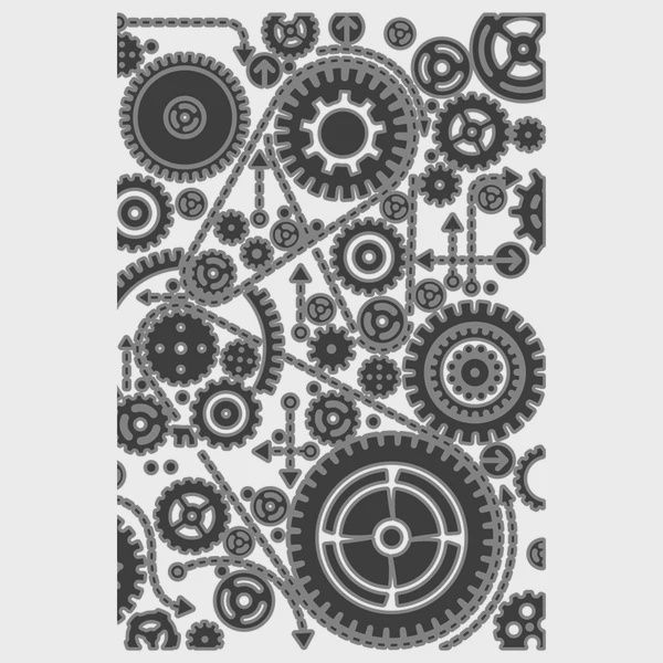 Vault Gears Embossing Folder