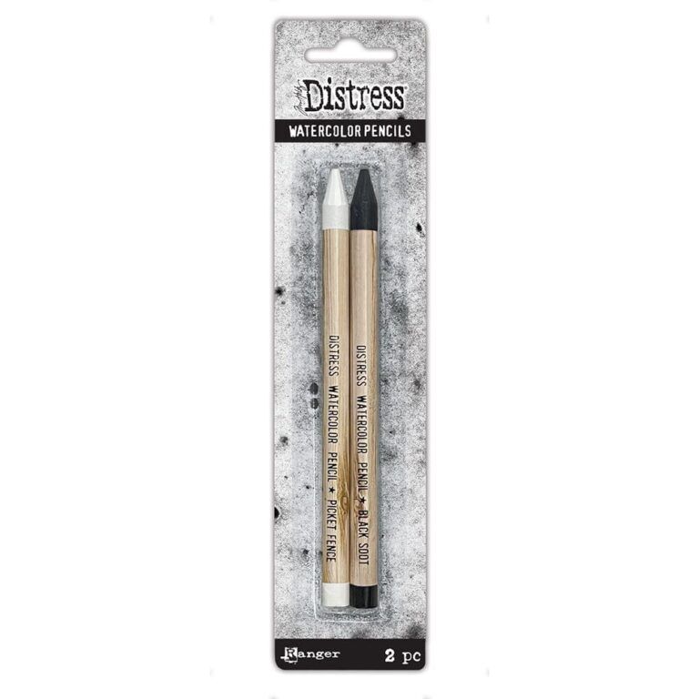 Tim Holtz – Distress – Watercolor Pencils – Picket Fence/Black Soot