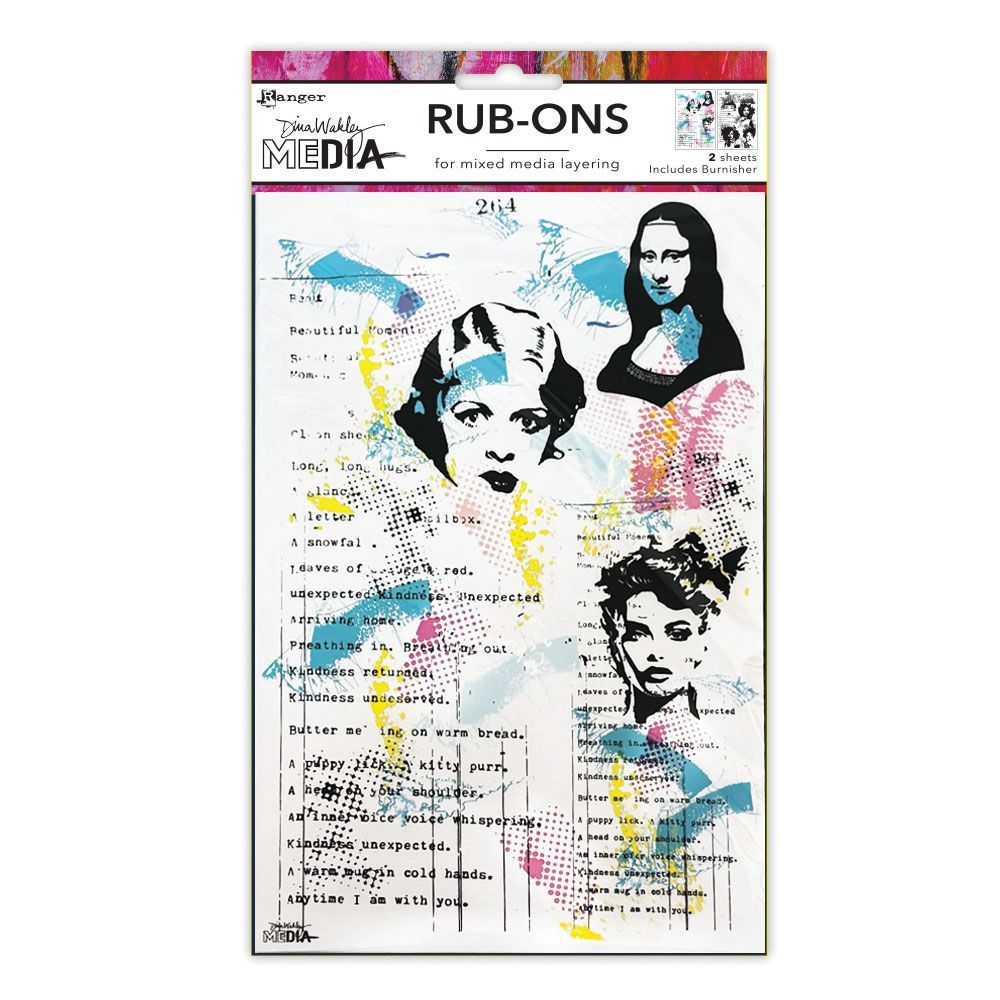 Dina Wakley MEdia Rub-ons On Their Minds