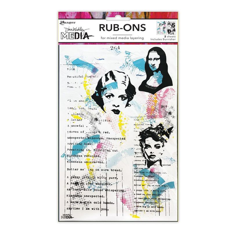 Dina Wakley MEdia Rub-ons On Their Minds