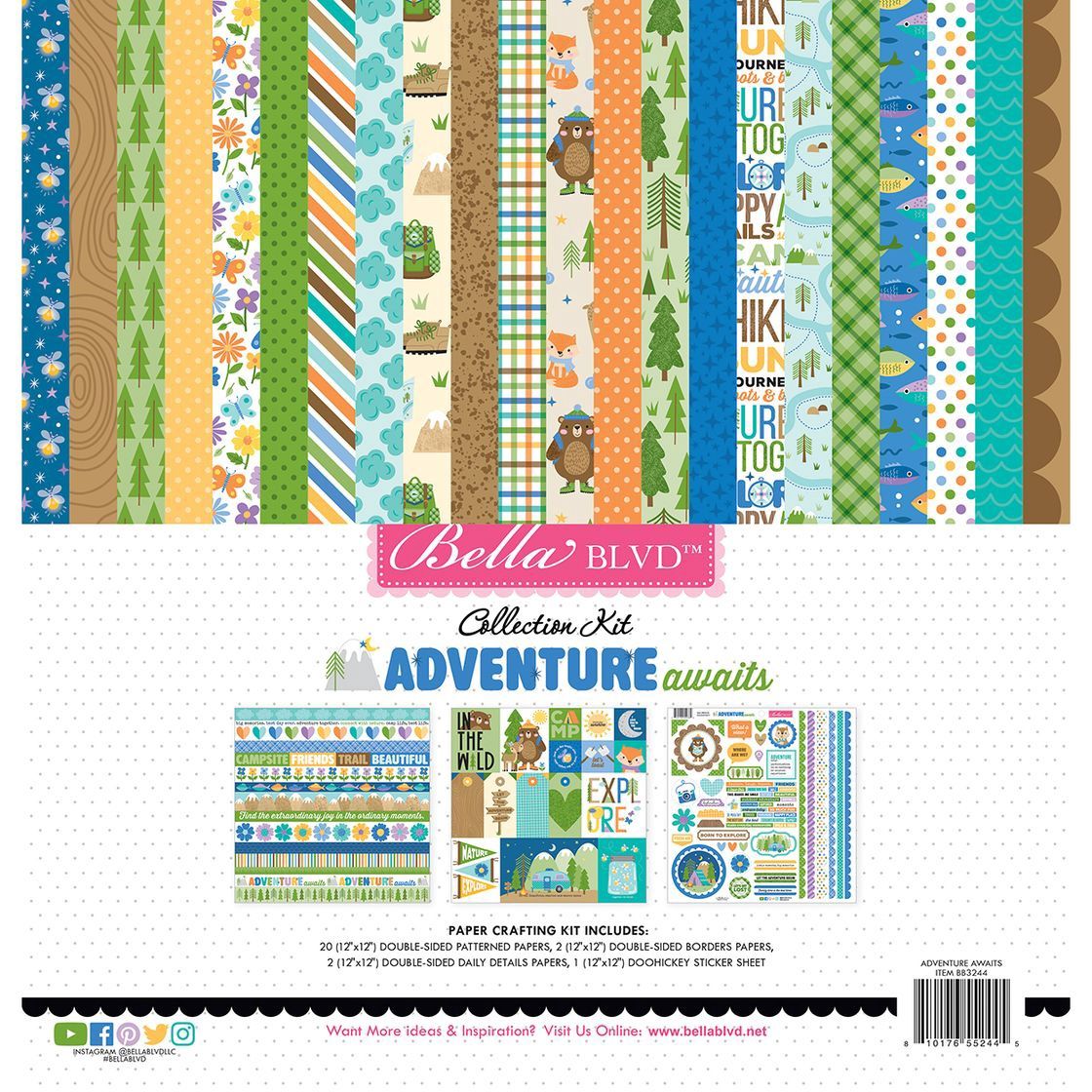 Bella Blvd Collection Kit 12"X12" Adventure Awaits