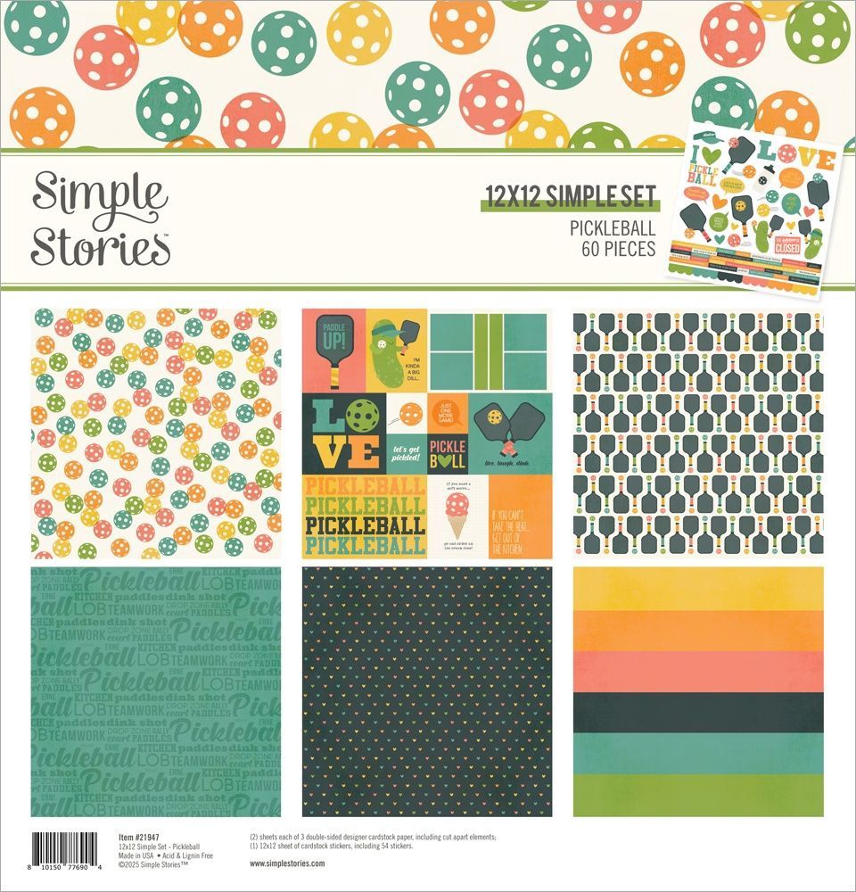 Simple Stories Collection Kit 12"X12" Pickleball