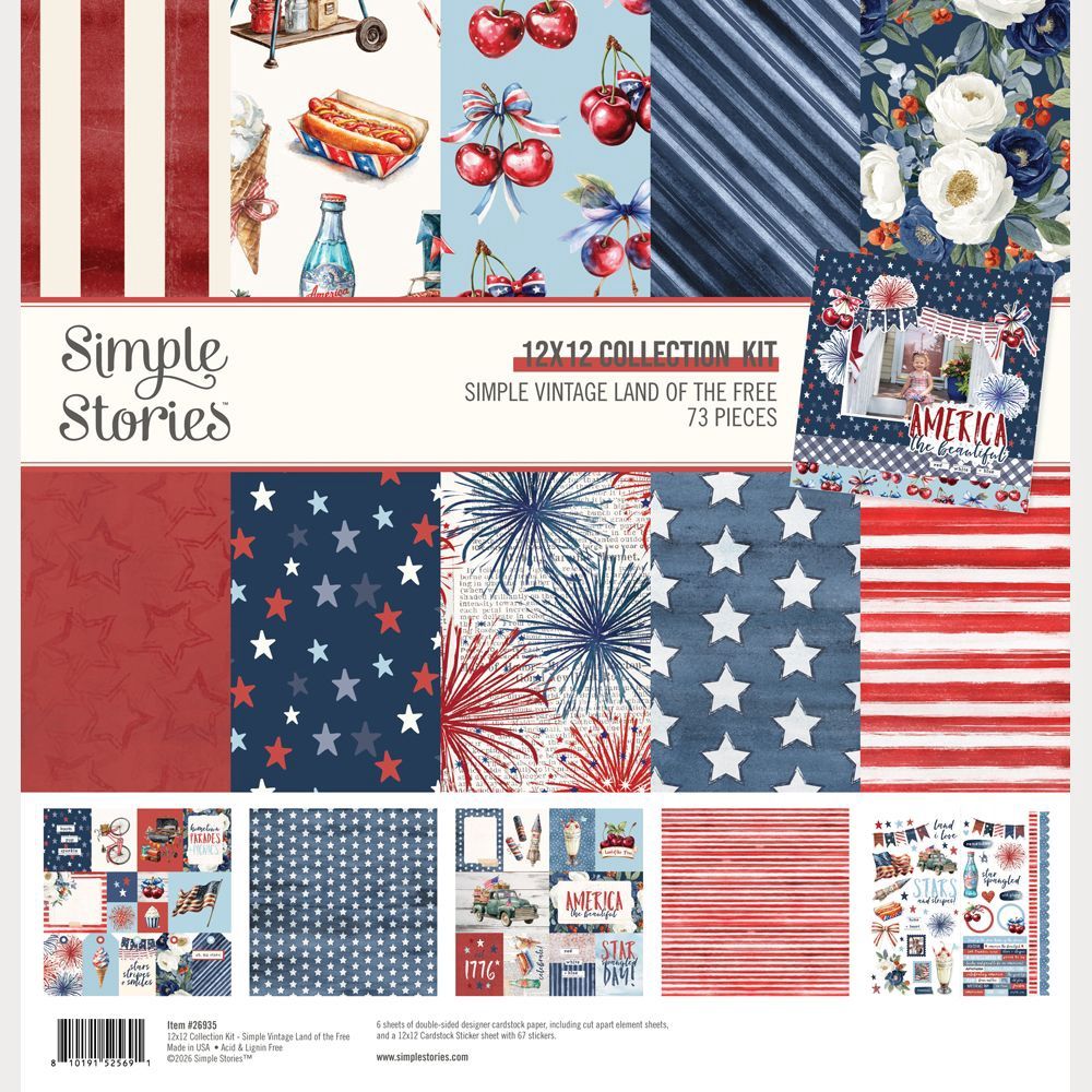 Simple Stories Collection Kit 12"X12" Land of the Free