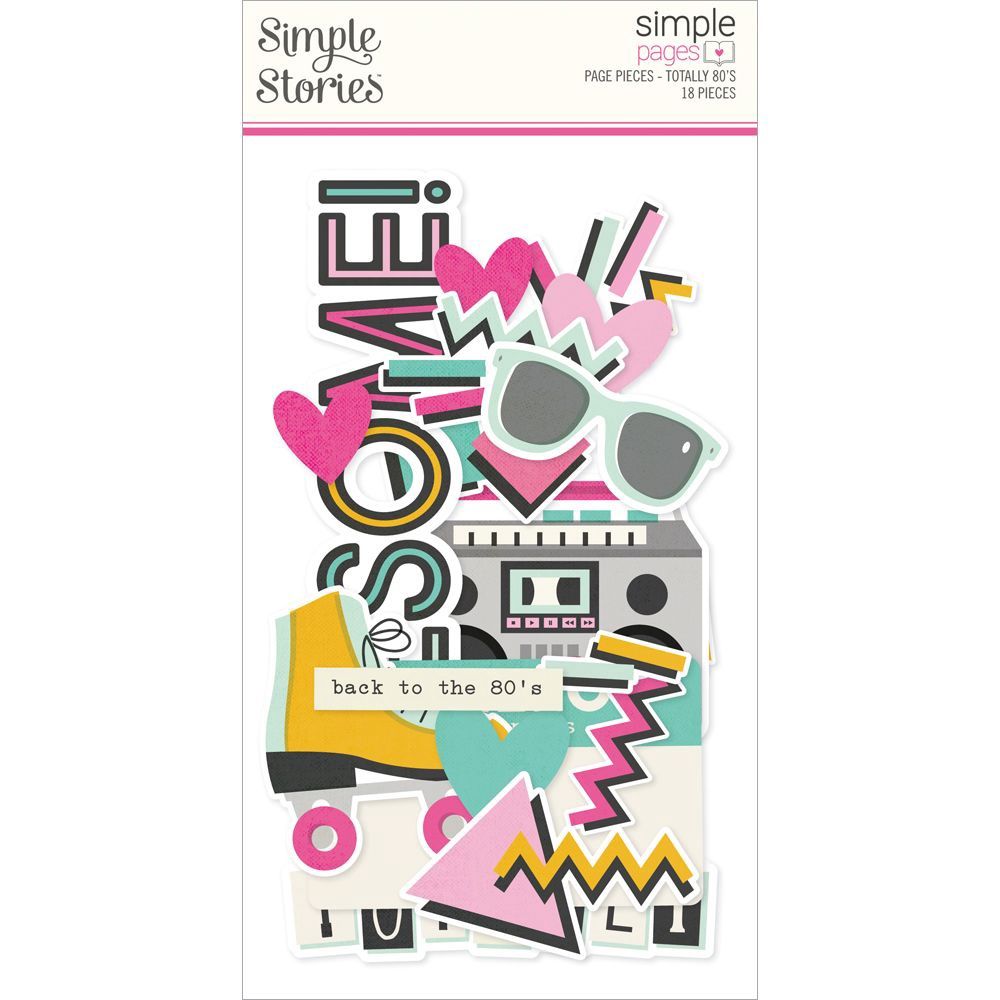 Simple Stories Pages Page Pieces Totally 80's