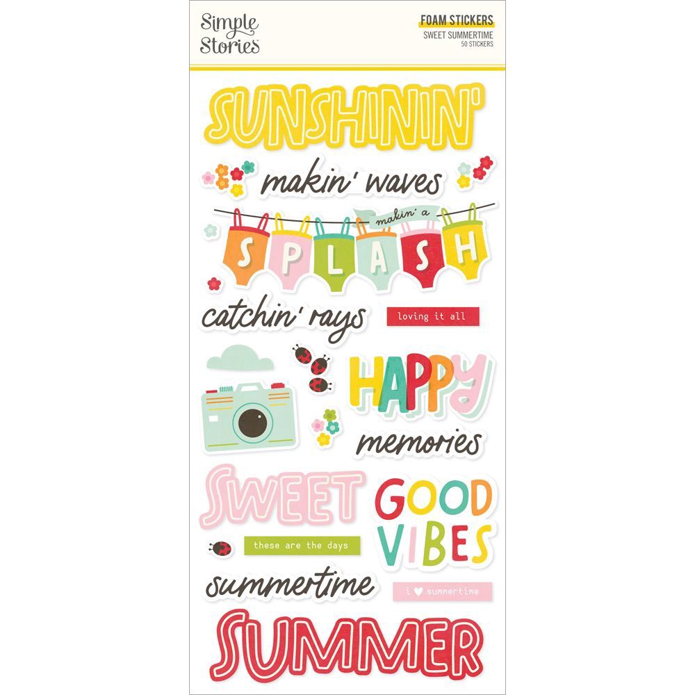 Simple Stories Foam Stickers Sweet Summertime