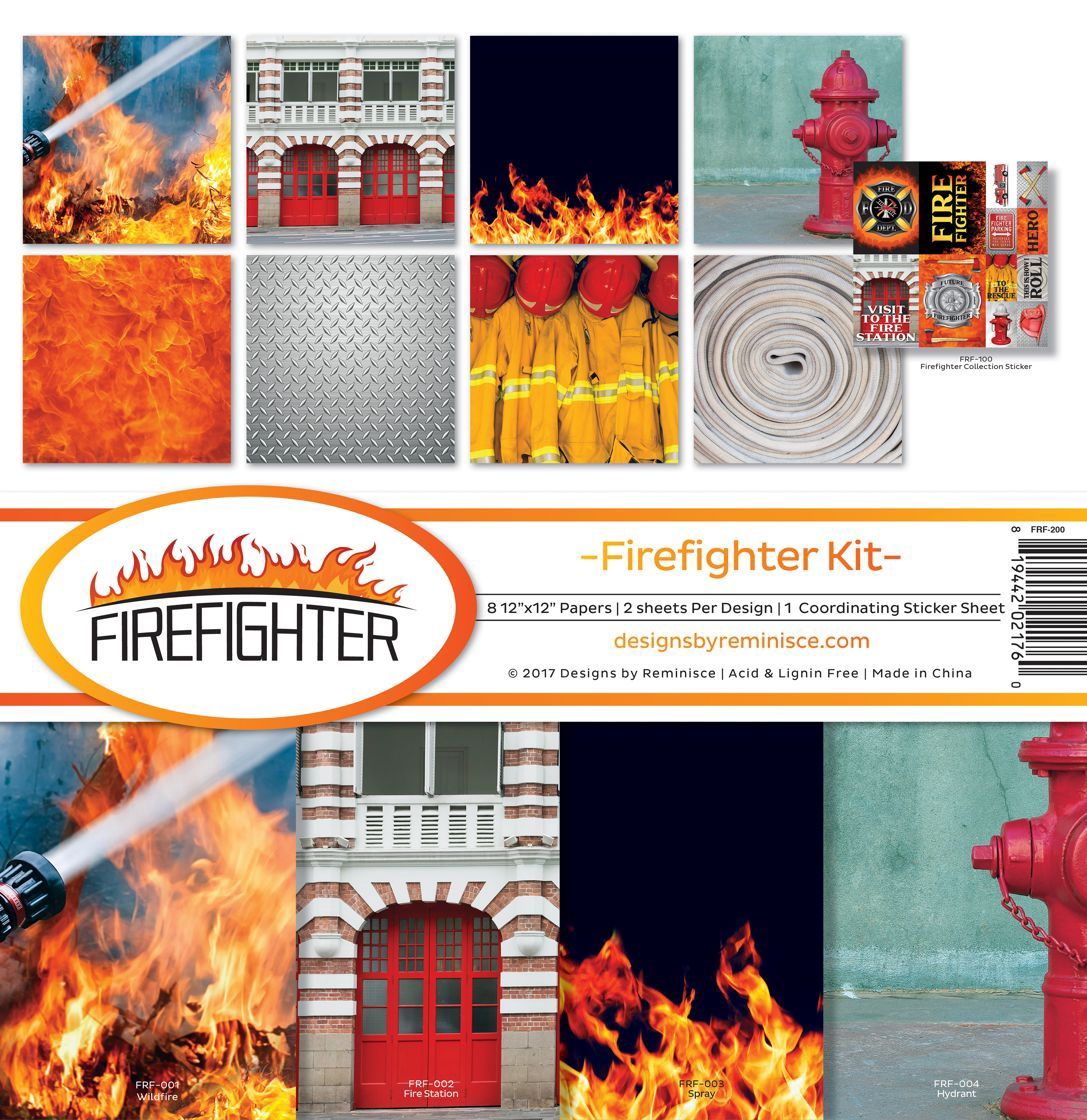 Reminisce Firefighter Collection Kit 12"X12"
