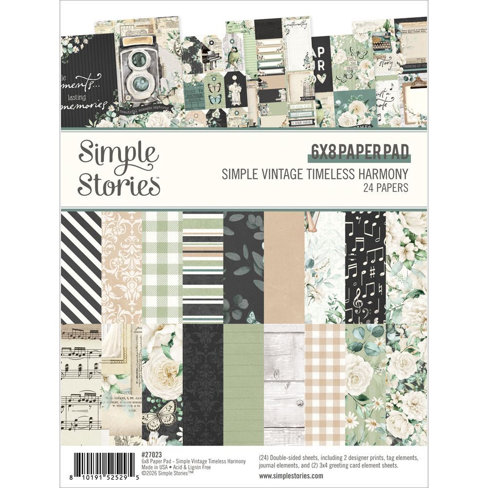 Simple Stories Paper Pad 6"X8" Simple Vintage Timeless Harmony