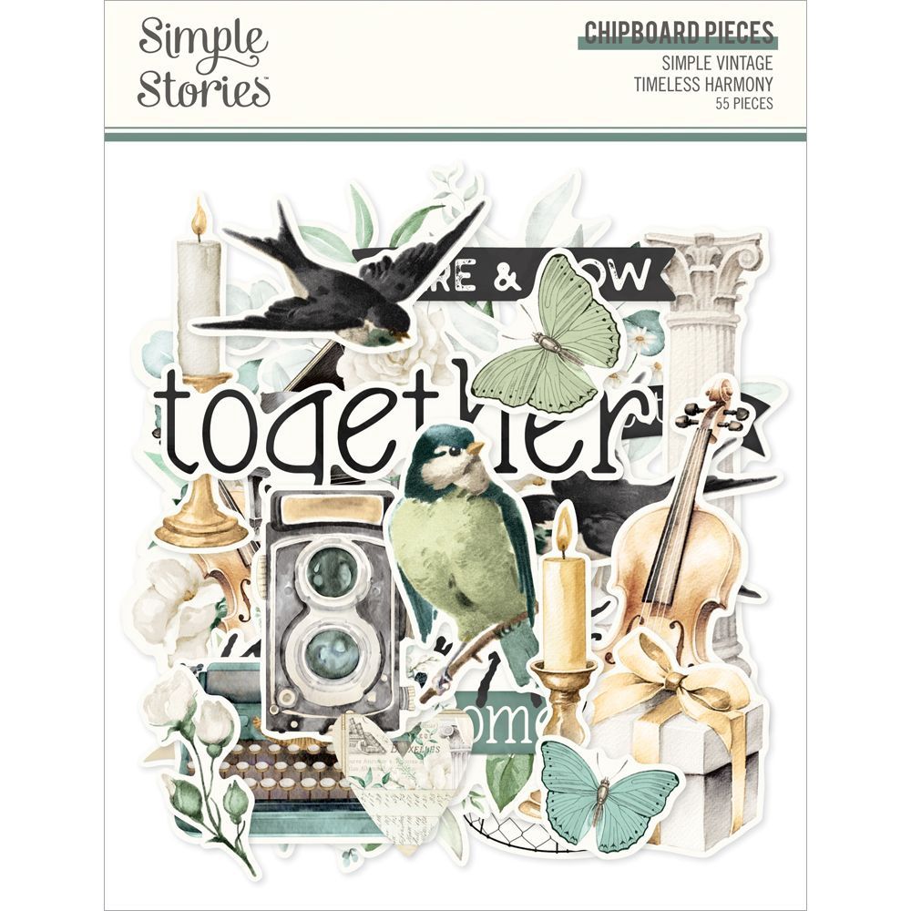 Simple Stories Chipboard Stickers Timeless Harmony