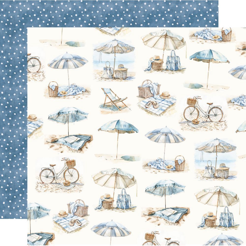 Simple Stories Vintage Sand &amp; Sea Double-Sided Paper 12"X12" Shore Is Fun