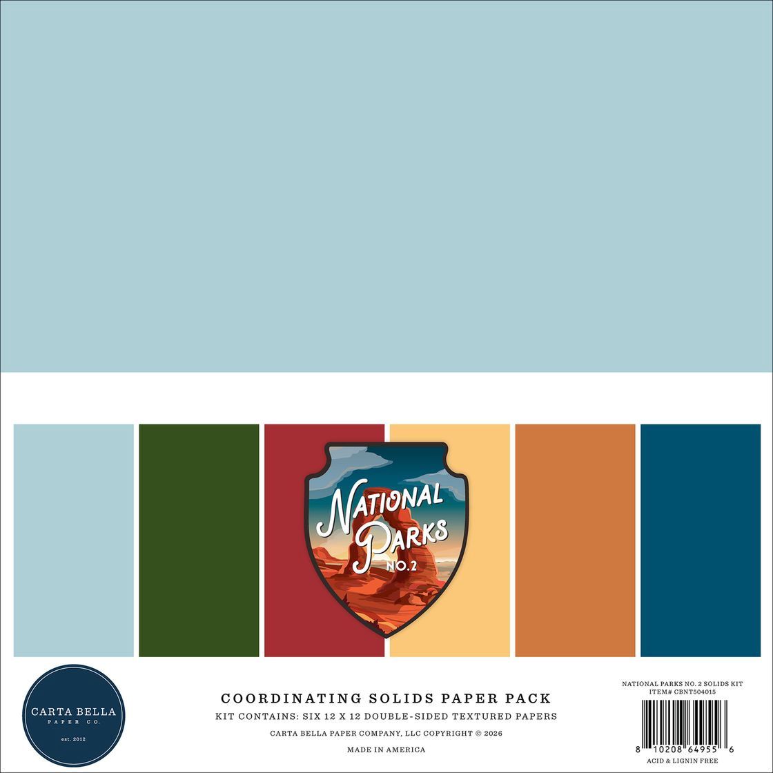 Carta Bella Solids Kit 12"X12" National Parks No. 2