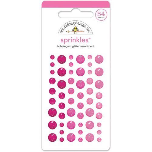 Glitter Sprinkles - Enamel Dots - Bubblegum