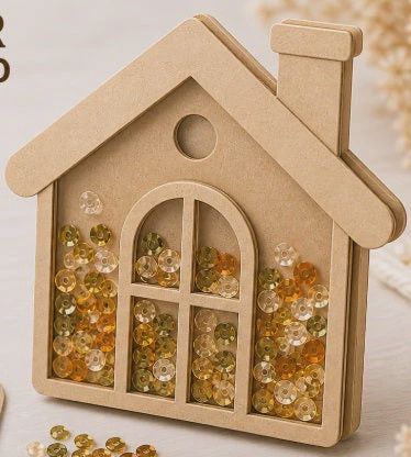 CrafTreat 3D Shaker Chipboards - House