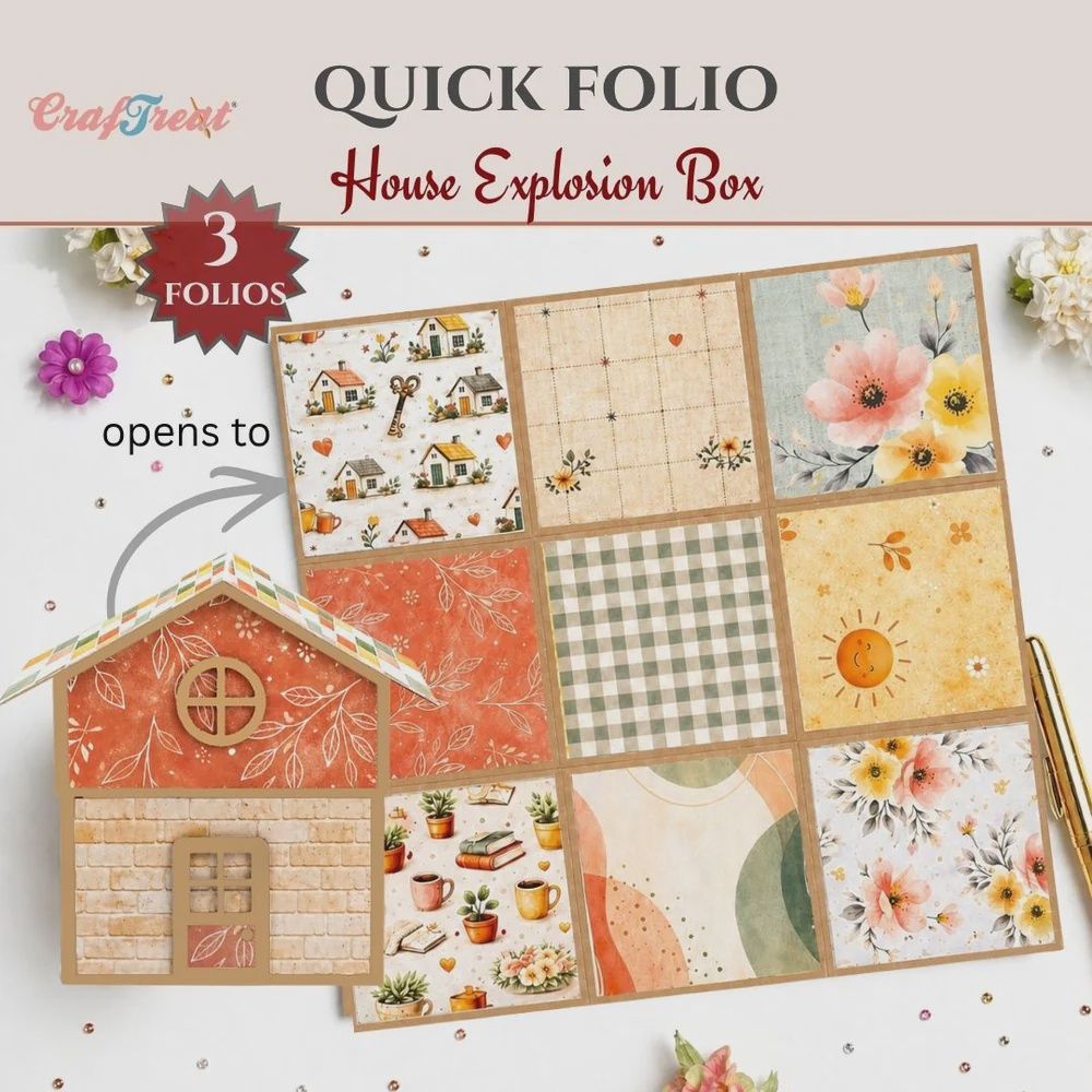 CrafTreat Quick Folio - House Explosion Box