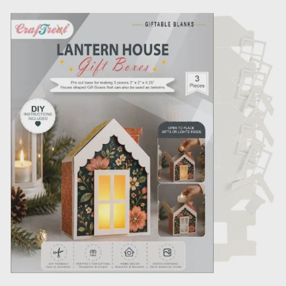 CrafTreat Giftable Blanks - House Lantern Gift Boxes