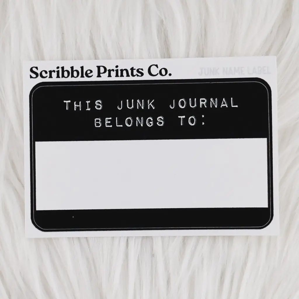Junk Journal Name Label // Matte Reading Journal