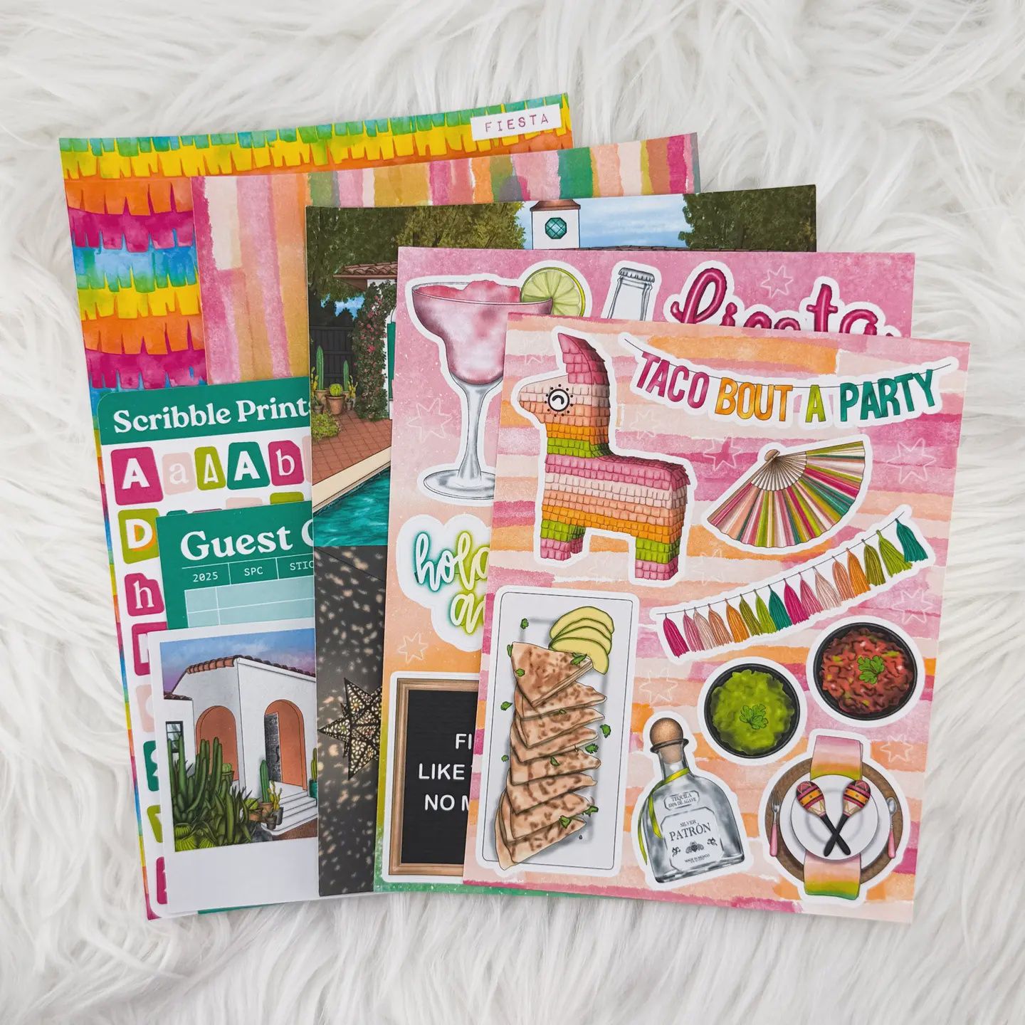 Fiesta – Creative Journaling Kit // Matte Junk Journal Stickers