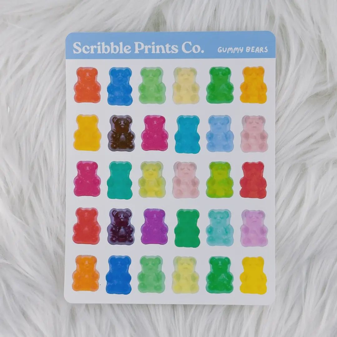Gummy Bears – Journal Deco // Matte Stickers