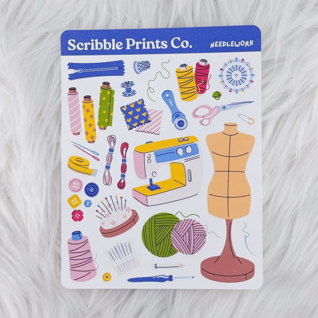 Needlework – Journal Deco // Matte Stickers