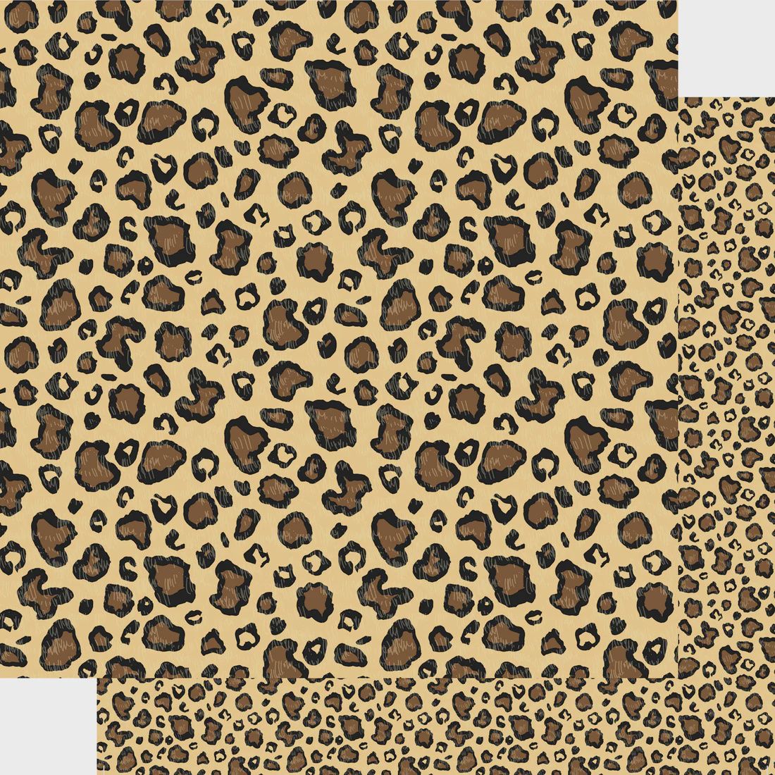 Animal Safari Collection Cheetah Spots 12 x 12 Double-Sided Scrapbook Paper