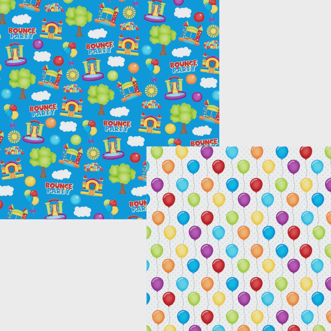 Bounce House Collection Bounce Party 12 x 12 Double-Sided Scrapbook Paper