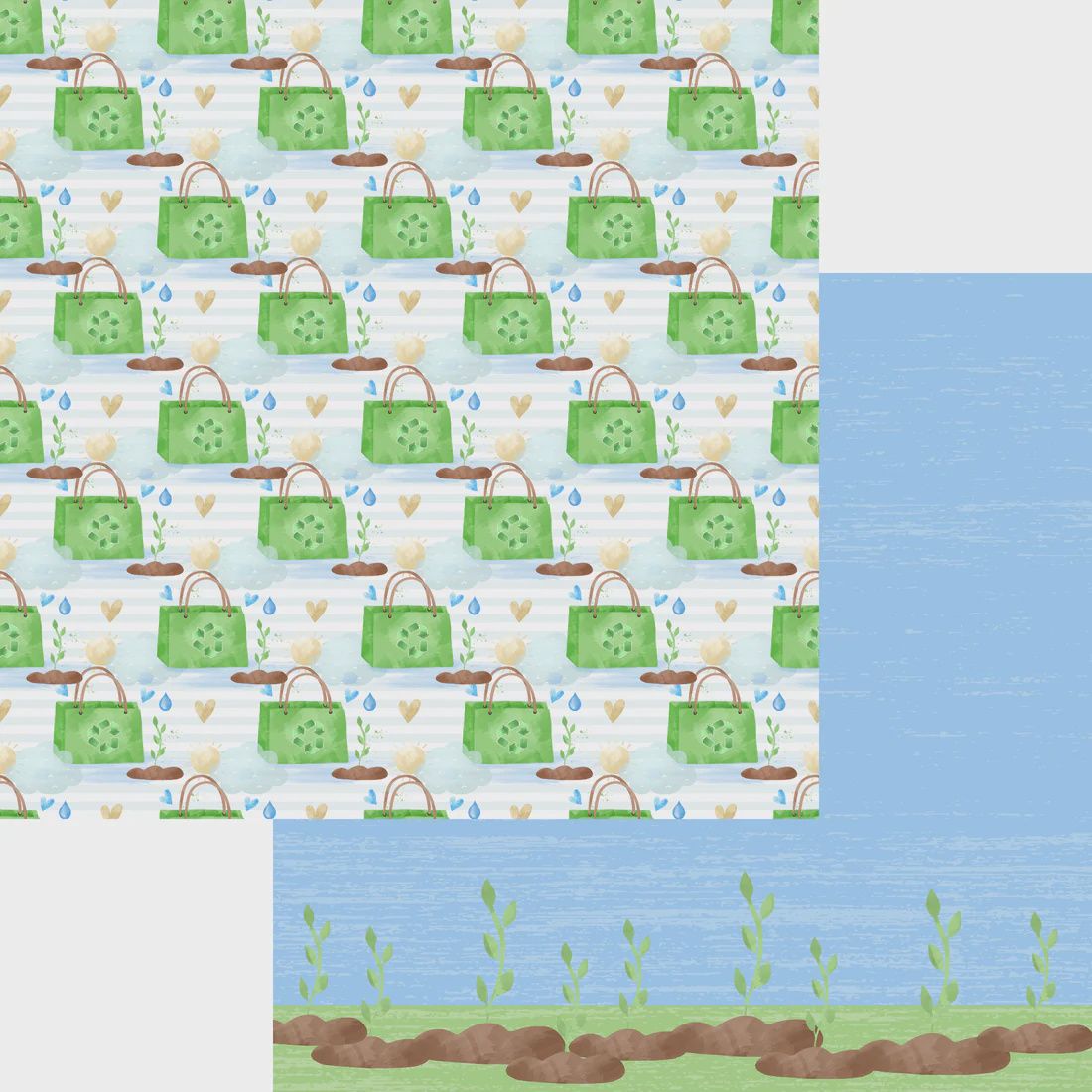 Earth Day Collection Plant A Tree 12 x 12 Double-Sided Scrapbook Paper