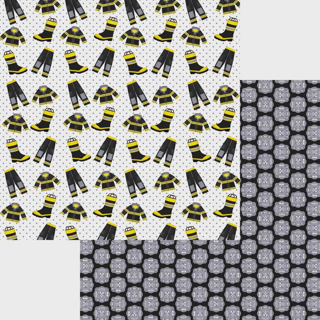 Occupation Collection Firefighter Uniform 12 x 12 Double-Sided Scrapbook Paper