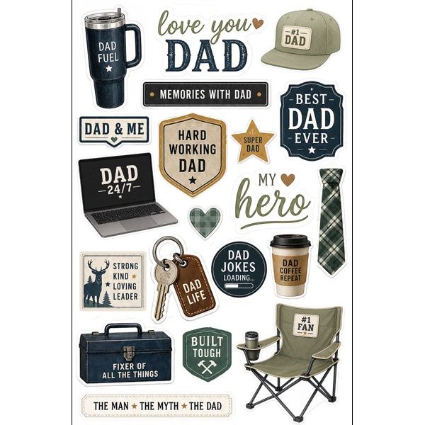 Dad Things Embellishments Pack