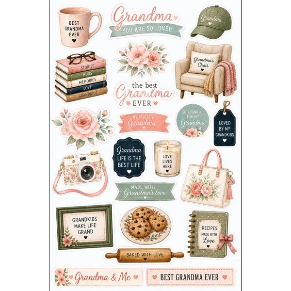 Grandma Things Embellishments Pack