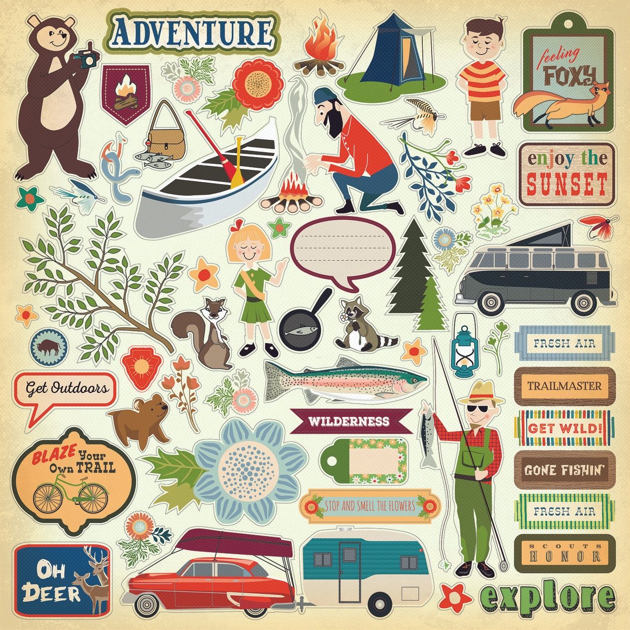 Great Outdoors Sticker Sheet