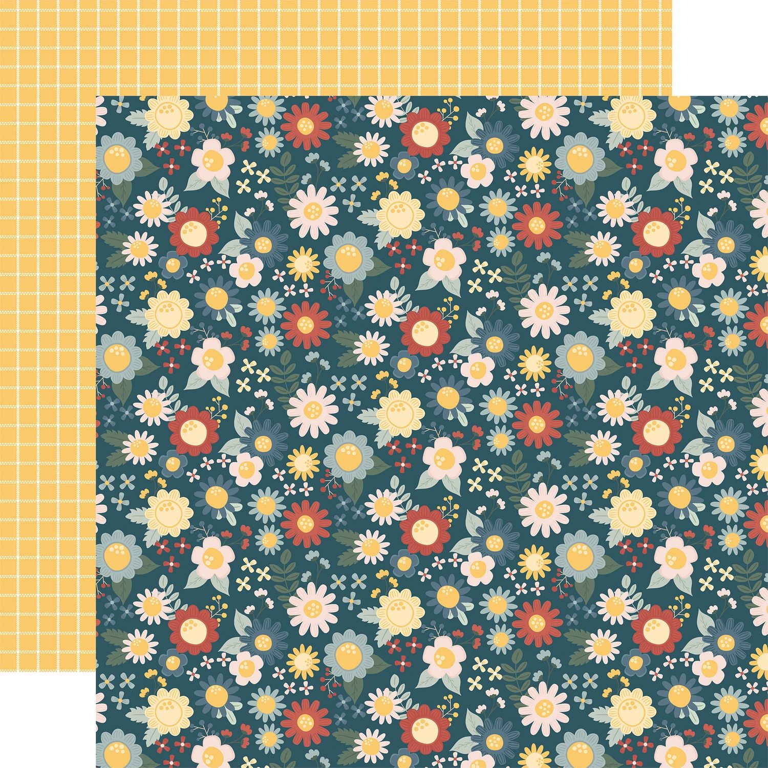 Good To Be Home: Happy Place Flowers 12x12 Patterned Paper