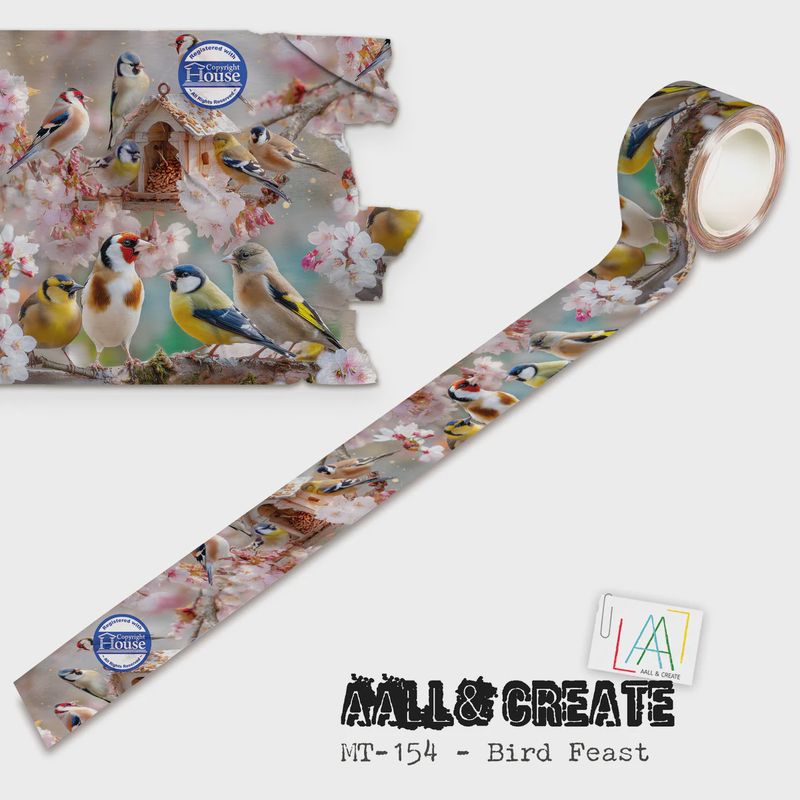 AALL and Create - Layer-It-Up Washi Tape 25mm x 10m - Bird Feast MT-154