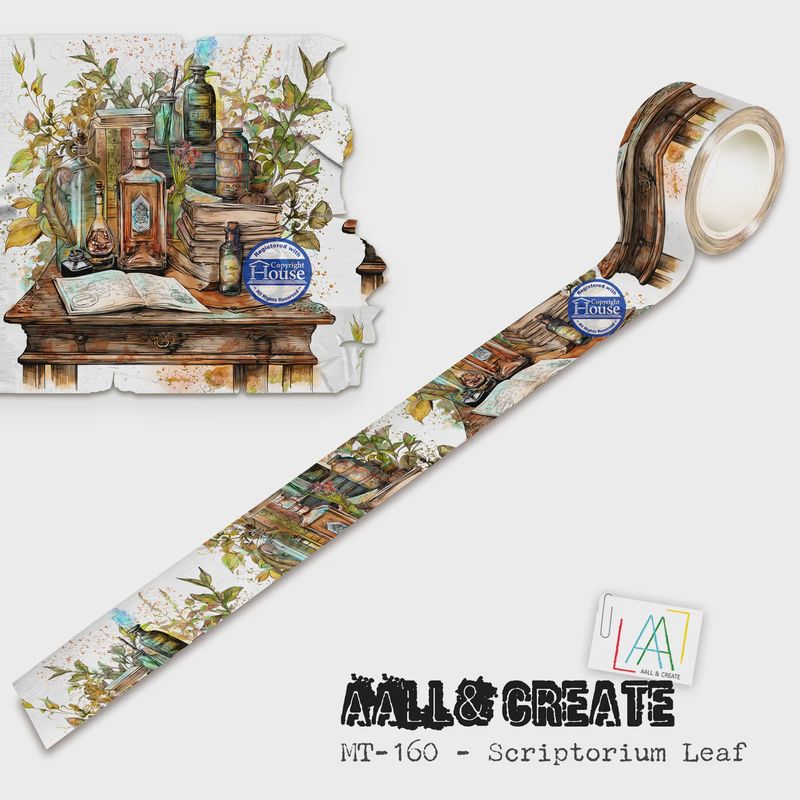 AALL and Create - Layer-It-Up Washi Tape 25mm x 10m - Scriptorium Leaf