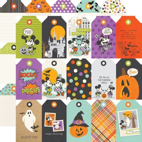 Say Cheese Classic Mouse Halloween Tag Elements