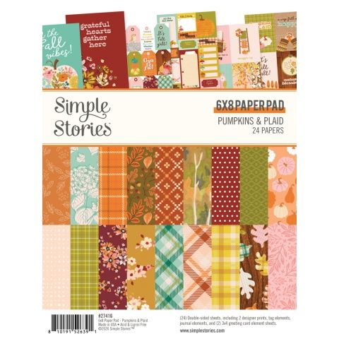 Pumpkins &amp; Plaid - 6x8 Pad