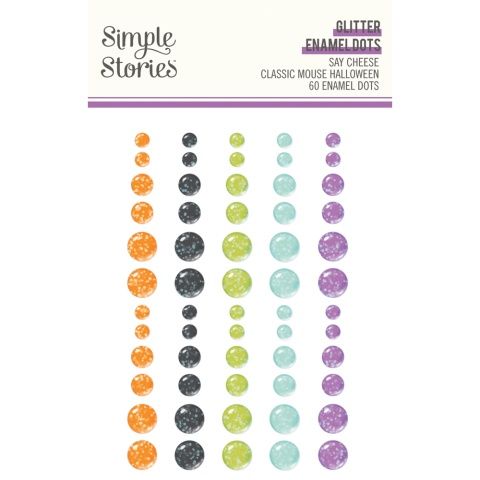 Say Cheese Classic Mouse Halloween Glitter Enamel Dots