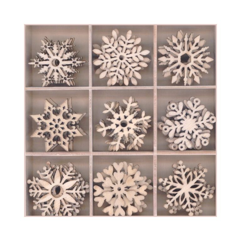 Gary Burlin – Wooden Elements – Snowflakes (45 Pieces)