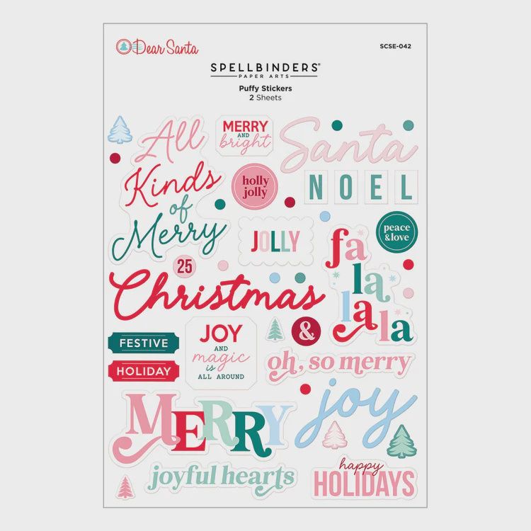 Dear Santa Puffy Stickers