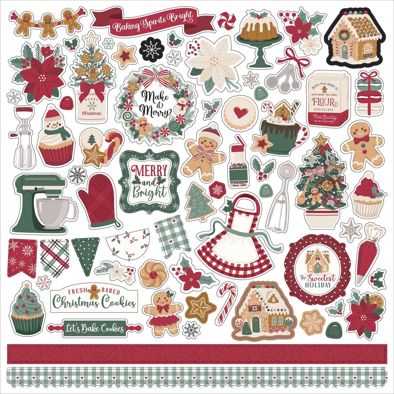 Baking Christmas Cheer Element Sticker Sheet