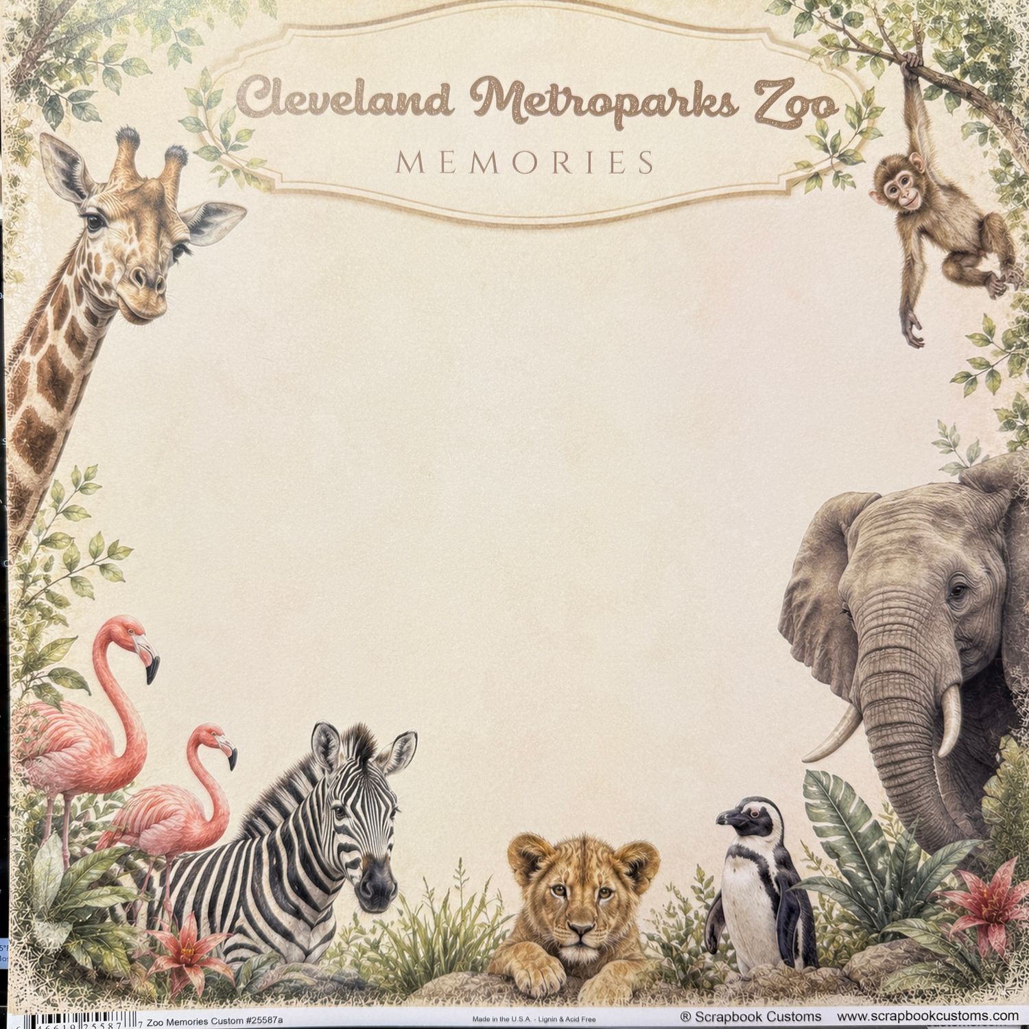 Cleveland Zoo Paper with Animals