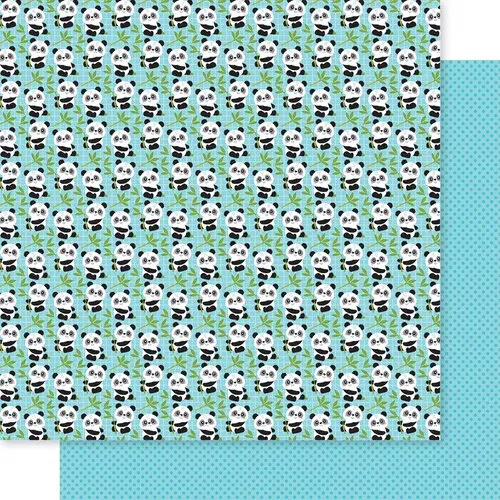 Bella Blvd - Zoo Day Collection - 12 x 12 Double Sided Paper - Panda Pals
