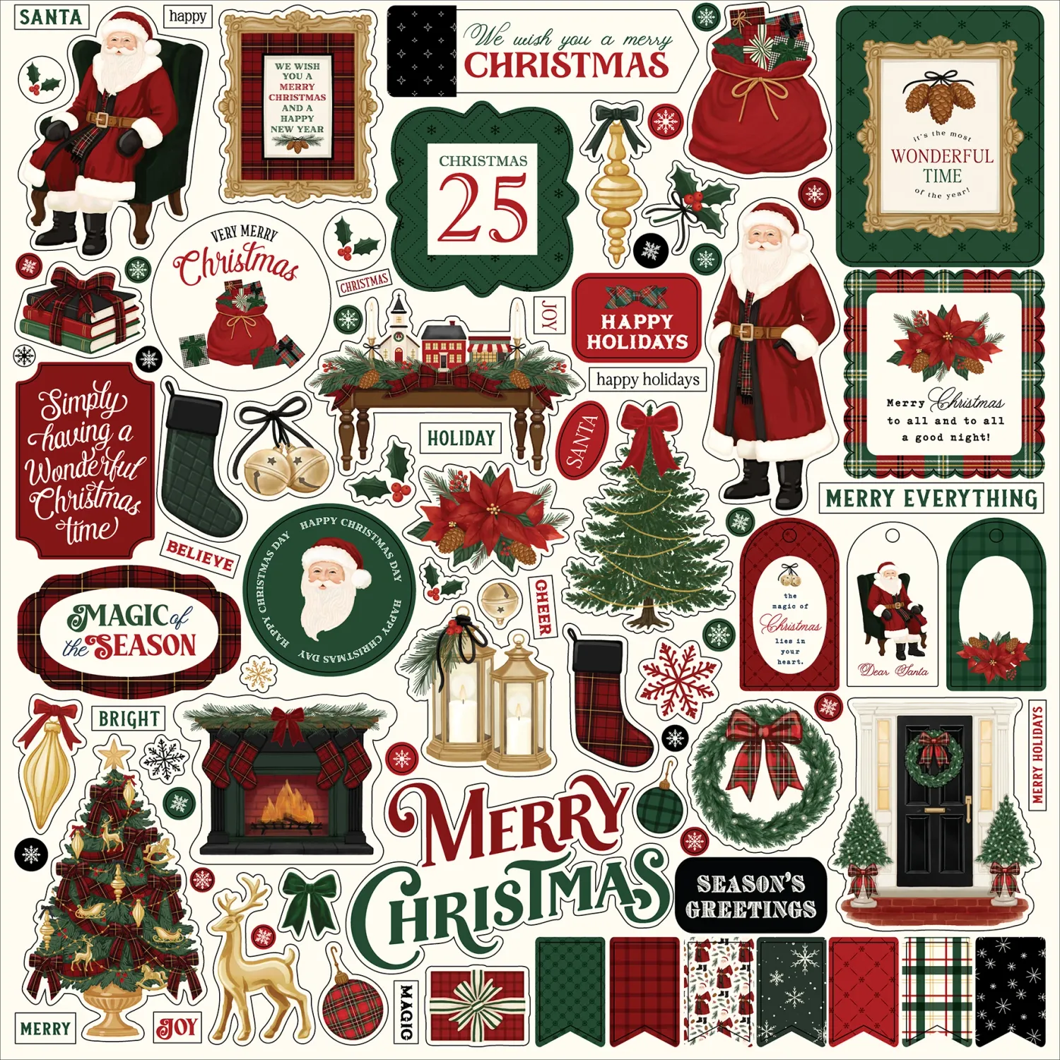 Classic Christmas Element Sticker